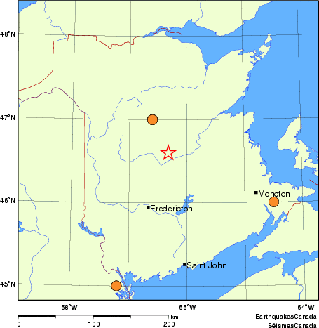 Map of historical earthquakes magnitude 5.0 and larger. Details in the data table below