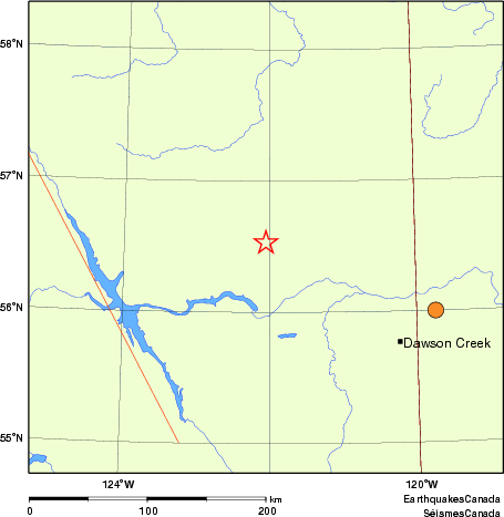 Map of historical earthquakes magnitude 5.0 and larger. Details in the data table below
