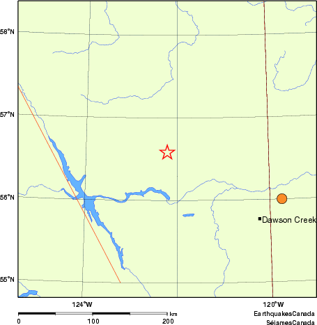 Map of historical earthquakes magnitude 5.0 and larger. Details in the data table below