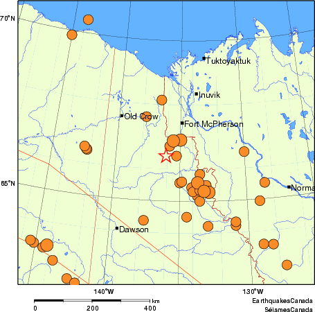 Map of historical earthquakes magnitude 5.0 and larger. Details in the data table below