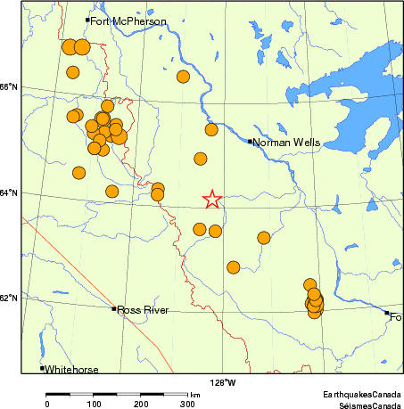 Map of historical earthquakes magnitude 5.0 and larger. Details in the data table below