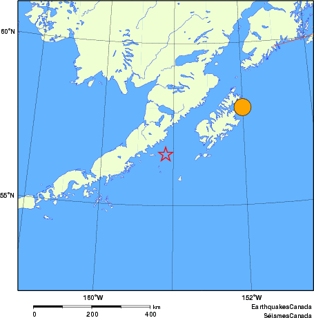 Map of historical earthquakes magnitude 5.0 and larger. Details in the data table below