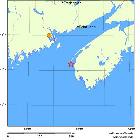 Map of historical earthquakes magnitude 5.0 and larger. Details in the data table below