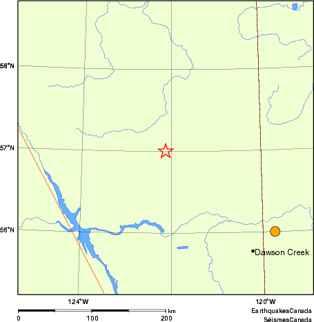 Map of historical earthquakes magnitude 5.0 and larger. Details in the data table below