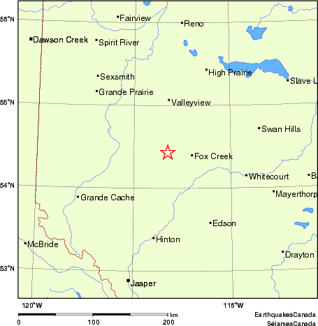 Map of Earthquake Localities
