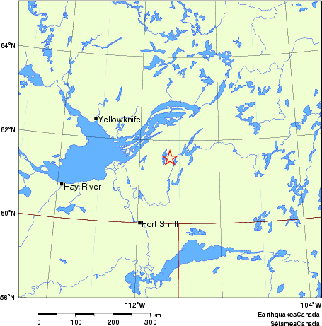Map of historical earthquakes magnitude 5.0 and larger. Details in the data table below