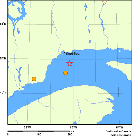 Map of historical earthquakes magnitude 5.0 and larger. Details in the data table below