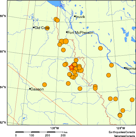 Map of historical earthquakes magnitude 5.0 and larger. Details in the data table below