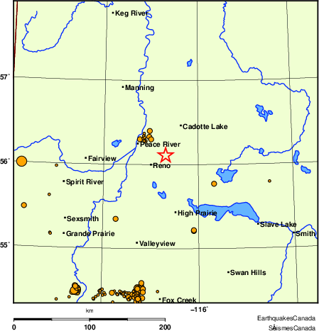 Map of earthquakes magnitude 2.0 and larger, 2000 - present