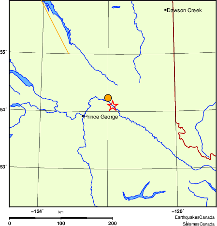 Map of historical earthquakes magnitude 5.0 and larger. Details in the data table below