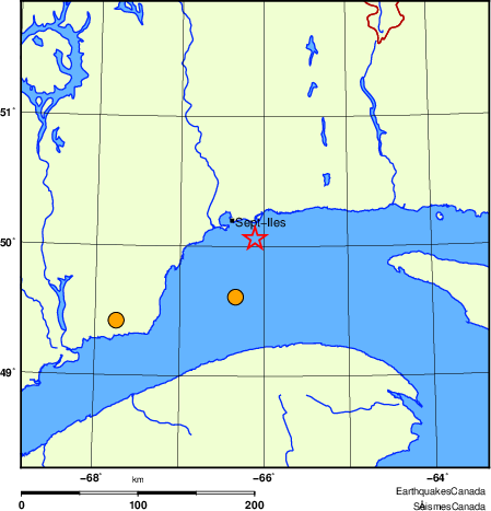 Map of historical earthquakes magnitude 5.0 and larger. Details in the data table below
