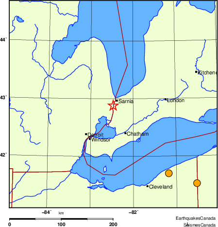 Map of historical earthquakes magnitude 5.0 and larger. Details in the data table below