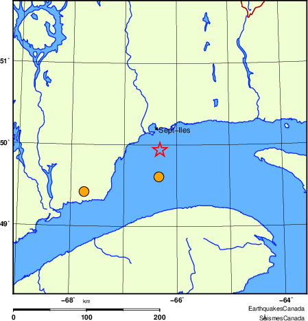 Map of historical earthquakes magnitude 5.0 and larger. Details in the data table below