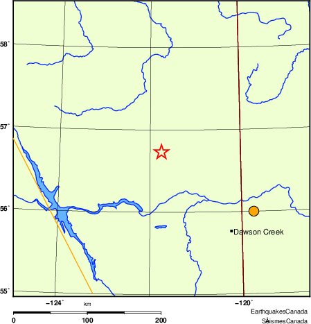 Map of historical earthquakes magnitude 5.0 and larger. Details in the data table below