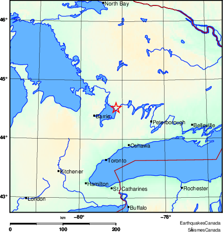 Map of Earthquake Area