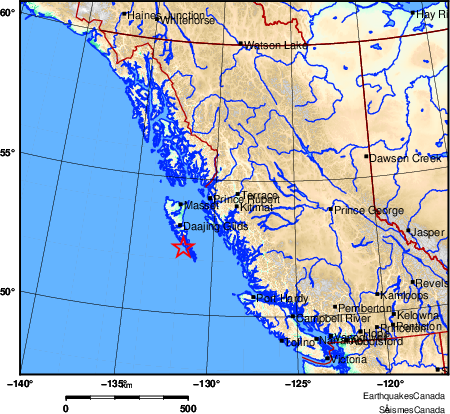 Map of Earthquake Area